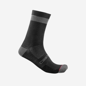 Castelli ALPHA 18 Men Socks Black / Dark Grey | CP7801536