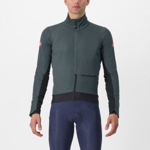 Castelli ALPHA DOPPIO ROS Men Jackets Green / Black | HB0836942