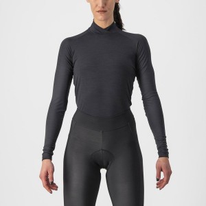 Castelli BANDITO WOOL W LS Women Base Layer Black | OB3758264