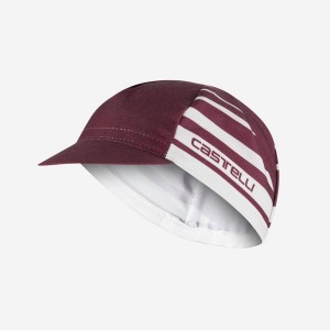 Castelli CLASSICO Men Cap Deep Burgundy / Silver | HP3629154