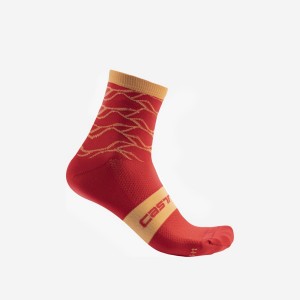 Castelli CLIMBER'S 3.0 12 CM Women Socks Orange | QF1360489