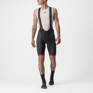 Castelli COMPETIZIONE KIT Men Bib Shorts Black / Red | QP1739604