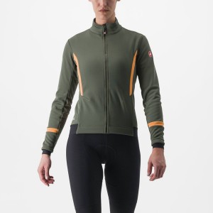 Castelli DINAMICA 2 Women Jackets Green | HI9021683