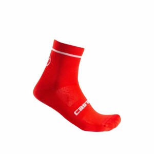 Castelli ENTRATA 9 Men Socks Red | TL3254709