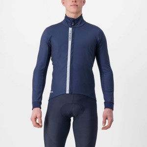 Castelli ENTRATA Men Jackets Blue / Silver | IN9728054