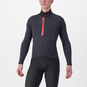 Castelli ENTRATA THERMAL Men Jersey Black / Red | FV2569734