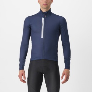 Castelli ENTRATA THERMAL Men Jersey Blue / Silver Grey | IT3612780