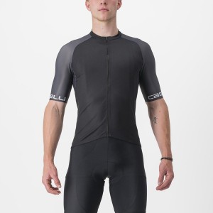 Castelli ENTRATA VI Men Jersey Black / Dark Grey / Silver | PW5734189