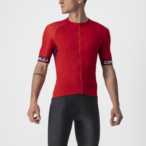 Castelli ENTRATA VI Men Jersey Red / Burgundy / White | KU0987362