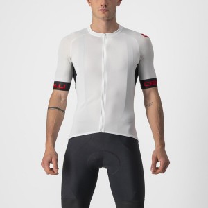 Castelli ENTRATA VI Men Jersey White / Black / Red | CP7651204