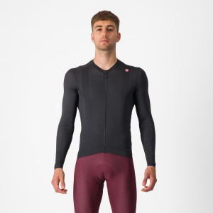 Castelli ESPRESSO LS Men Jersey Black / Dark Grey | TW9401358