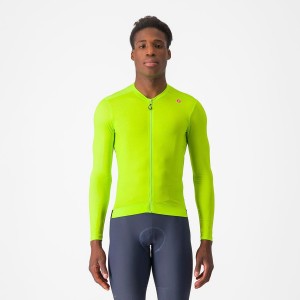 Castelli ESPRESSO LS Men Jersey Light Green / Deep Green | VL6573492