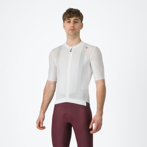 Castelli ESPRESSO Men Jersey White / Dark Grey | VJ2546138