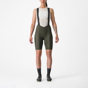 Castelli ESPRESSO W DT Women Bib Shorts Deep Green | UV2743658