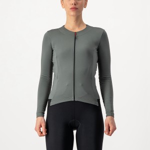 Castelli FLY LS W Women Jersey Grey | JO3527910