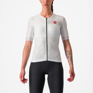 Castelli FREE SPEED 2 W RACE TOP Women Suits White / Black | XB6710835