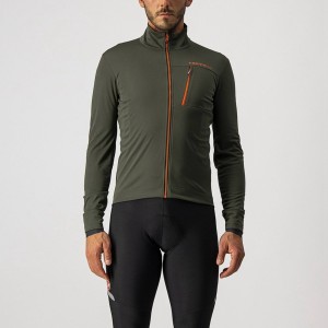 Castelli GO Men Jackets Green / Red | YV0291748