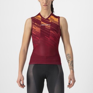 Castelli INSIDER W SLEEVELESS Women Jersey Burgundy | FC3978406