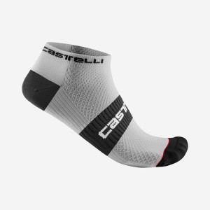 Castelli LOWBOY 2 Men Socks White Black | TN4659380