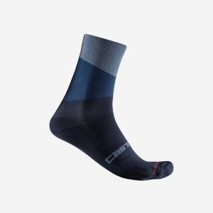 Castelli ORIZZONTE 15 Men Socks Light Grey Blue / Blue | VF4098173