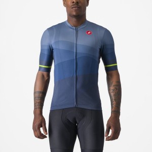 Castelli ORIZZONTE Men Jersey Blue / Light Grey Blue | XU8634072