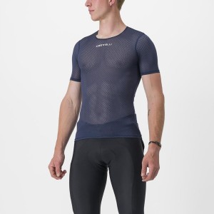 Castelli PRO MESH 2.0 SHORT SLEEVE Men Base Layer Blue | KD2954163