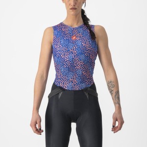 Castelli PRO MESH 4 W SLEEVELESS Women Base Layer Purple White | ZW5176908