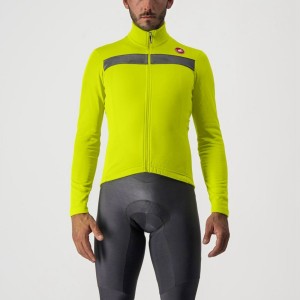 Castelli PURO 3 FZ Men Jersey Light Green / Silver | YH7521308