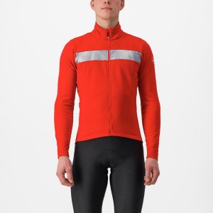 Castelli RADDOPPIA 3 Men Jackets Red / Silver | BY7341628