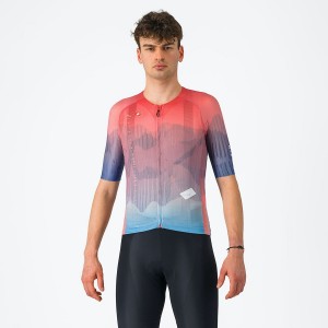 Castelli R-A/D Men Jersey Multicolor Pink / Blue | VX4312698