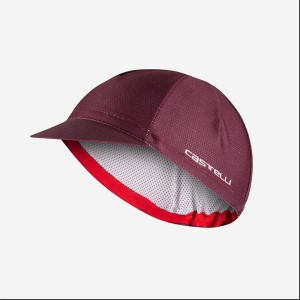 Castelli ROSSO CORSA 2 Men Cap Deep Burgundy | QX1596840