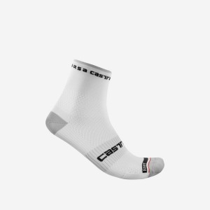 Castelli ROSSO CORSA PRO 9 Men Socks White | XA7841350