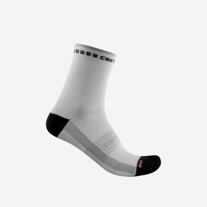 Castelli ROSSO CORSA W 11 Women Socks White / Black | ZX4961780