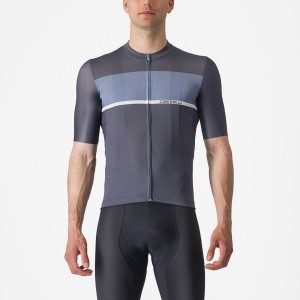 Castelli TRADIZIONE Men Jersey Blue / Light Grey Blue | WZ9481053