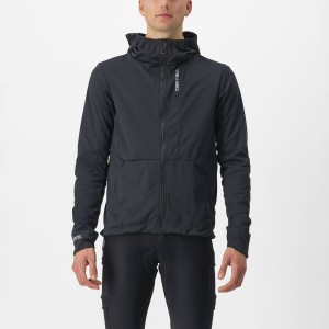 Castelli TRAIL HOODIE Men Jackets Black | FU9307824