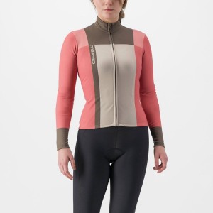 Castelli UNLIMITED W THERMAL Women Jersey Red | NJ5098617