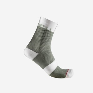 Castelli VELOCISSIMA 12 Women Socks Green / White | DG3905246