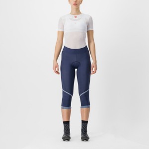 Castelli VELOCISSIMA THERMAL KNICKER Women Leggings Blue / Silver | GC3485629