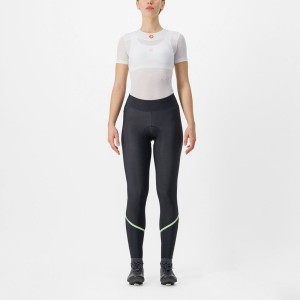 Castelli VELOCISSIMA THERMAL Women Leggings Black / Mint / Black | TF3412679