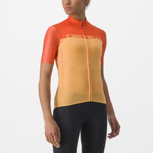 Castelli VELOCISSIMA Women Jersey Orange / Deep Red | RI2358641