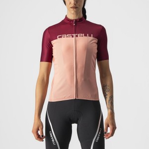 Castelli VELOCISSIMA Women Jersey Pink / Burgundy | ZU5016824