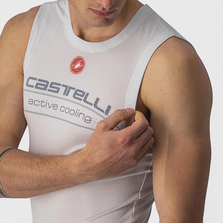 Castelli ACTIVE COOLING SLEEVELESS Men Base Layer Silver Grey | GZ2417980