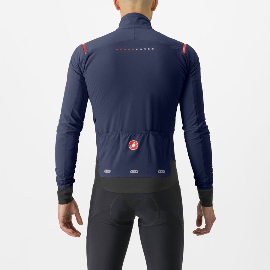 Castelli ALPHA FLIGHT ROS Men Jackets Blue / Red | EQ9410685