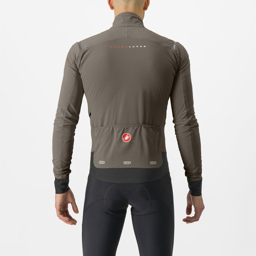 Castelli ALPHA FLIGHT ROS Men Jackets Silver Grey | KN3047152