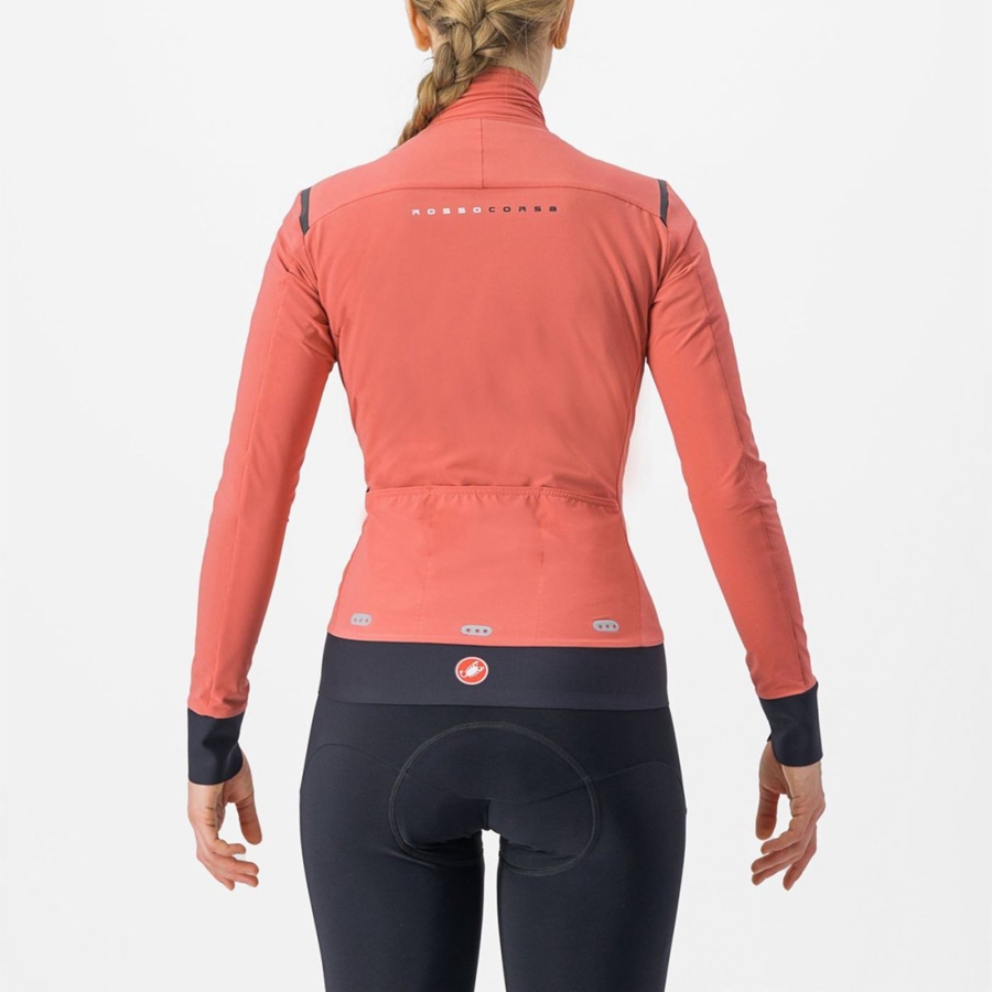 Castelli ALPHA FLIGHT ROS W Women Jackets Red / Black / Black | AL0641928