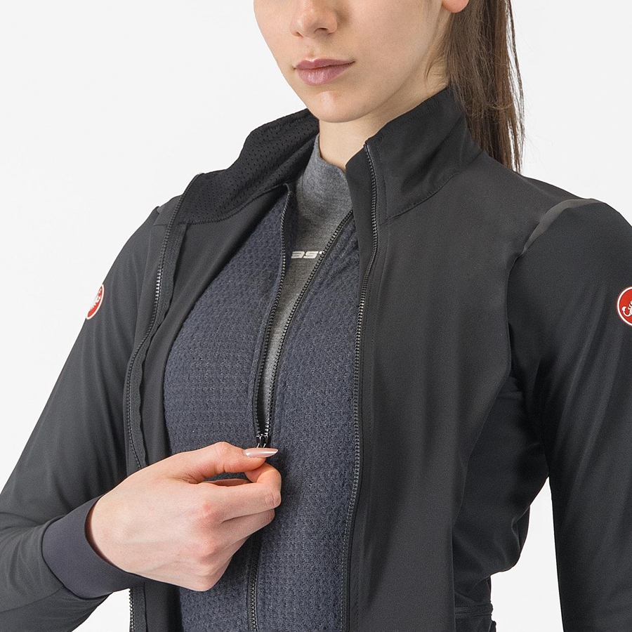 Castelli ALPHA FLIGHT ROS W Women Jackets Black / Black | WF9137428