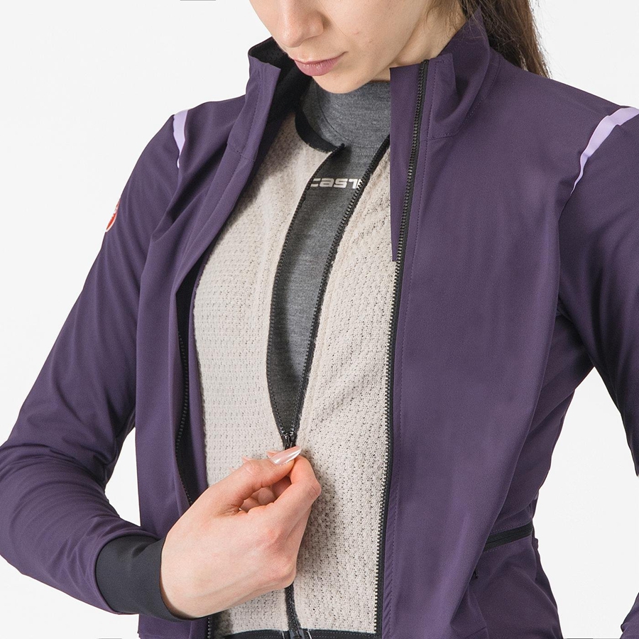 Castelli ALPHA FLIGHT ROS W Women Jackets Purple | VE2406789