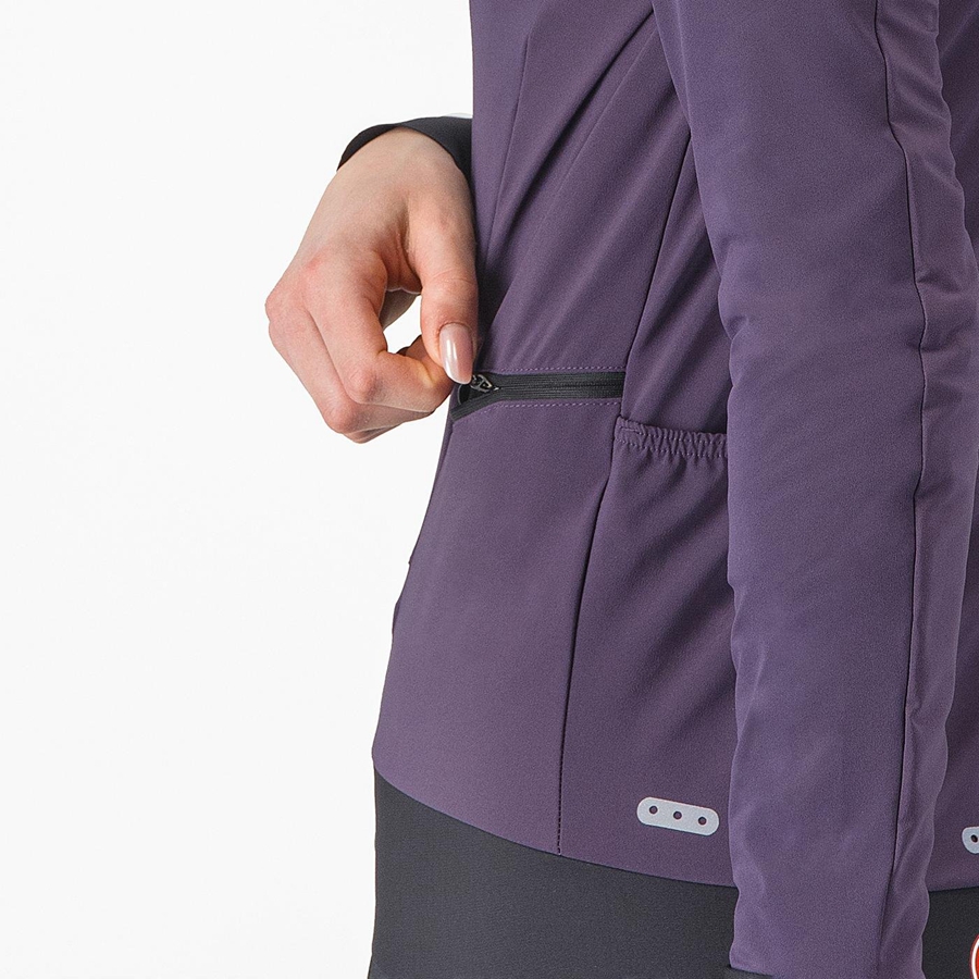 Castelli ALPHA FLIGHT ROS W Women Jackets Purple | VE2406789