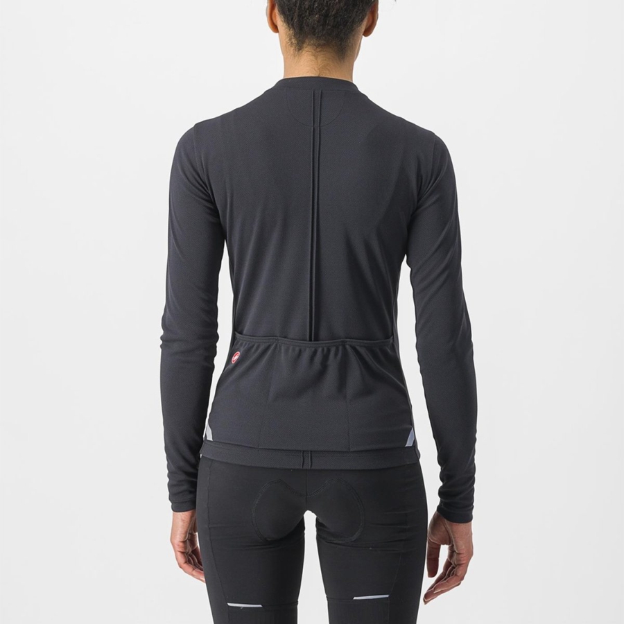 Castelli ANIMA 4 LONG SLEEVE Women Jersey Black | ZX0973586