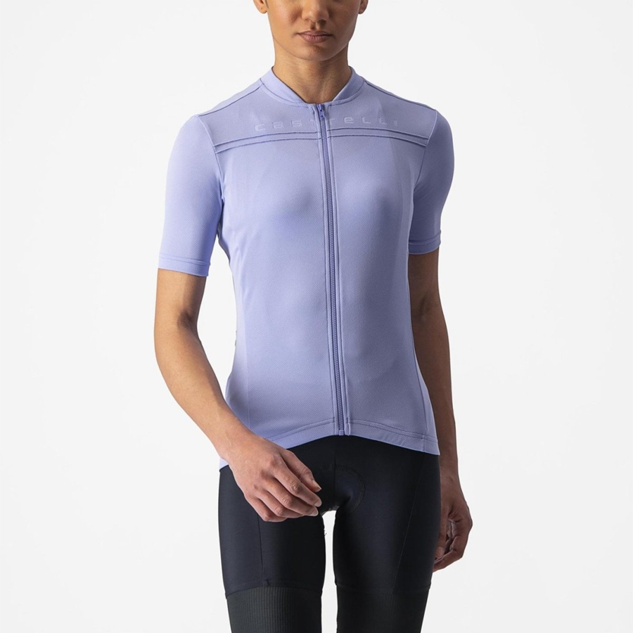 Castelli ANIMA 4 Women Jersey Purple White | RL8052719